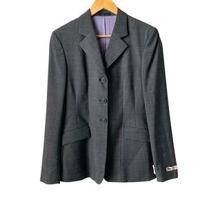 NWT R. J. CLASSICS Prestige Collection Devon Blazer Plaid Wool Hunt Show Coat 6L